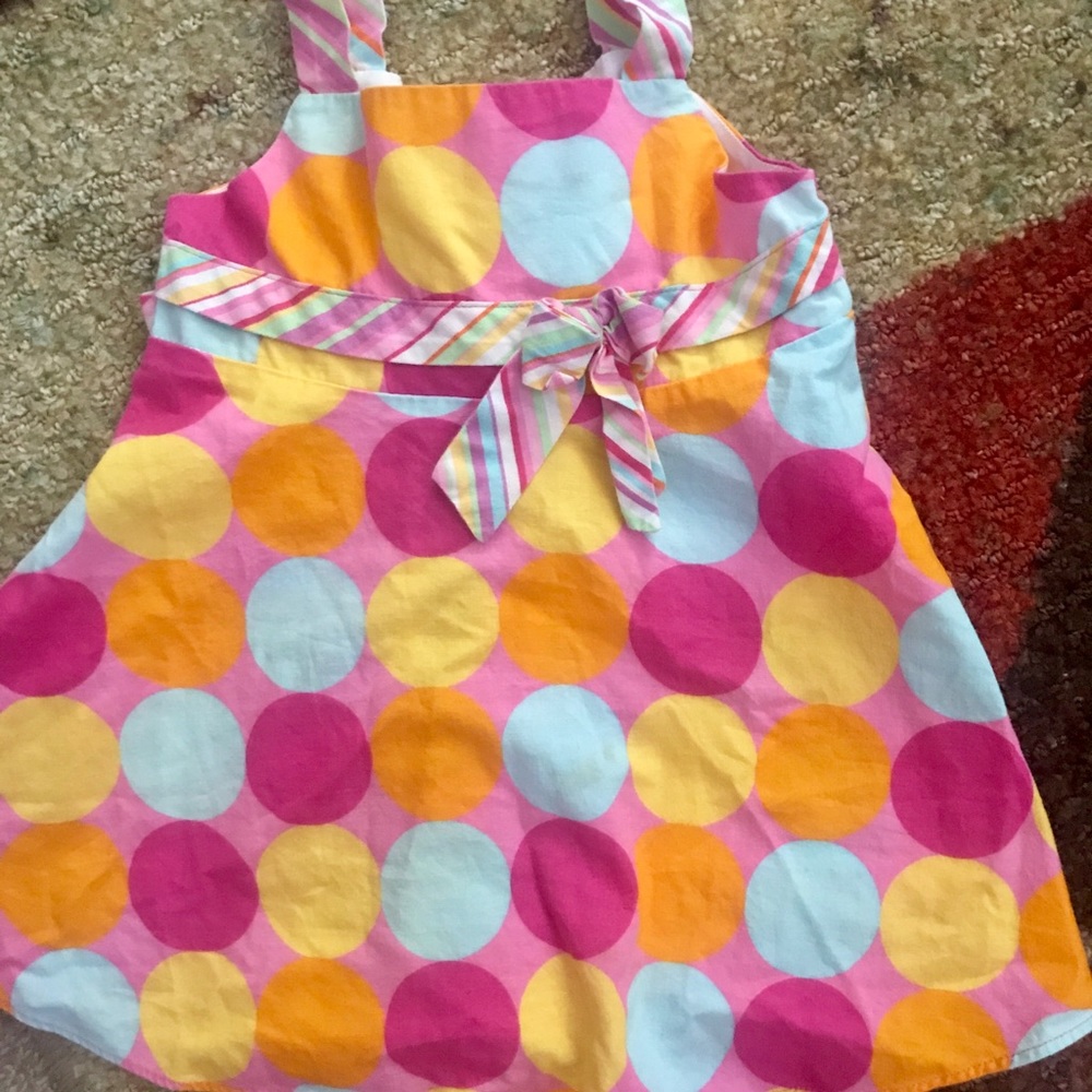 Colorful polka dot dress
